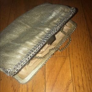 Vintage Andè Silver Diamond Clutch Purse Bag